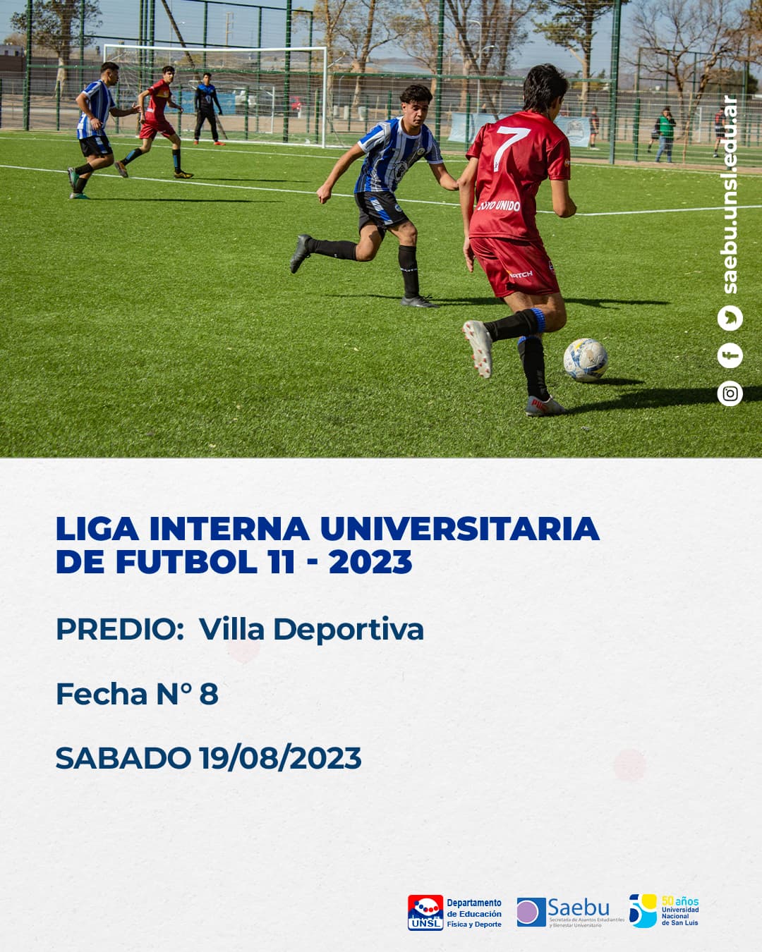jornada de la Liga Interna Universitaria de Fútbol 11 - 2023