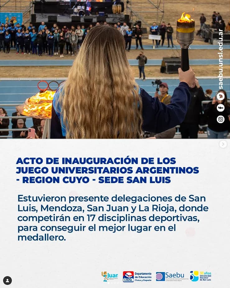 Juegos JUAR 2023 en la Universidad Nacional de San Luis
