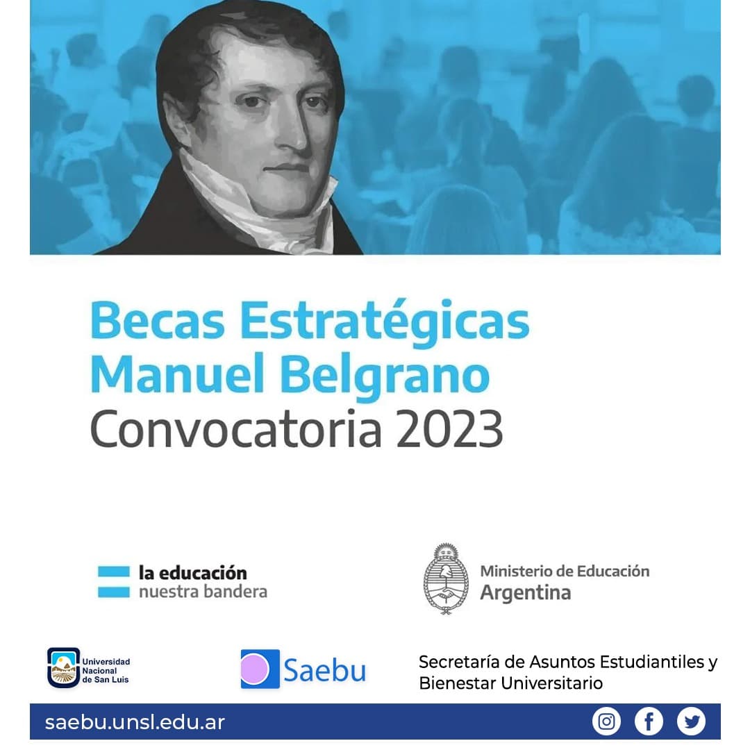 convocatoria 2023 para las Becas Estratégicas Manuel Belgrano