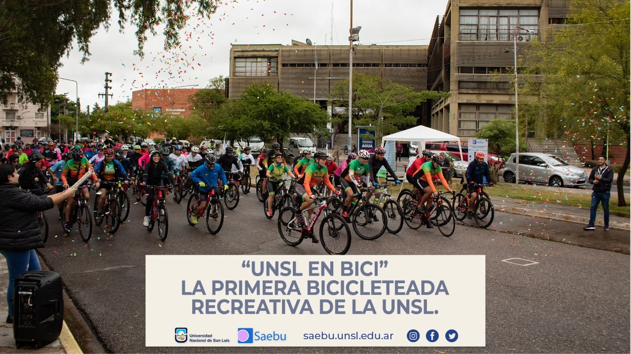 dio inicio la primera bicicleteada recreativa de la “UNSL EN BICI”