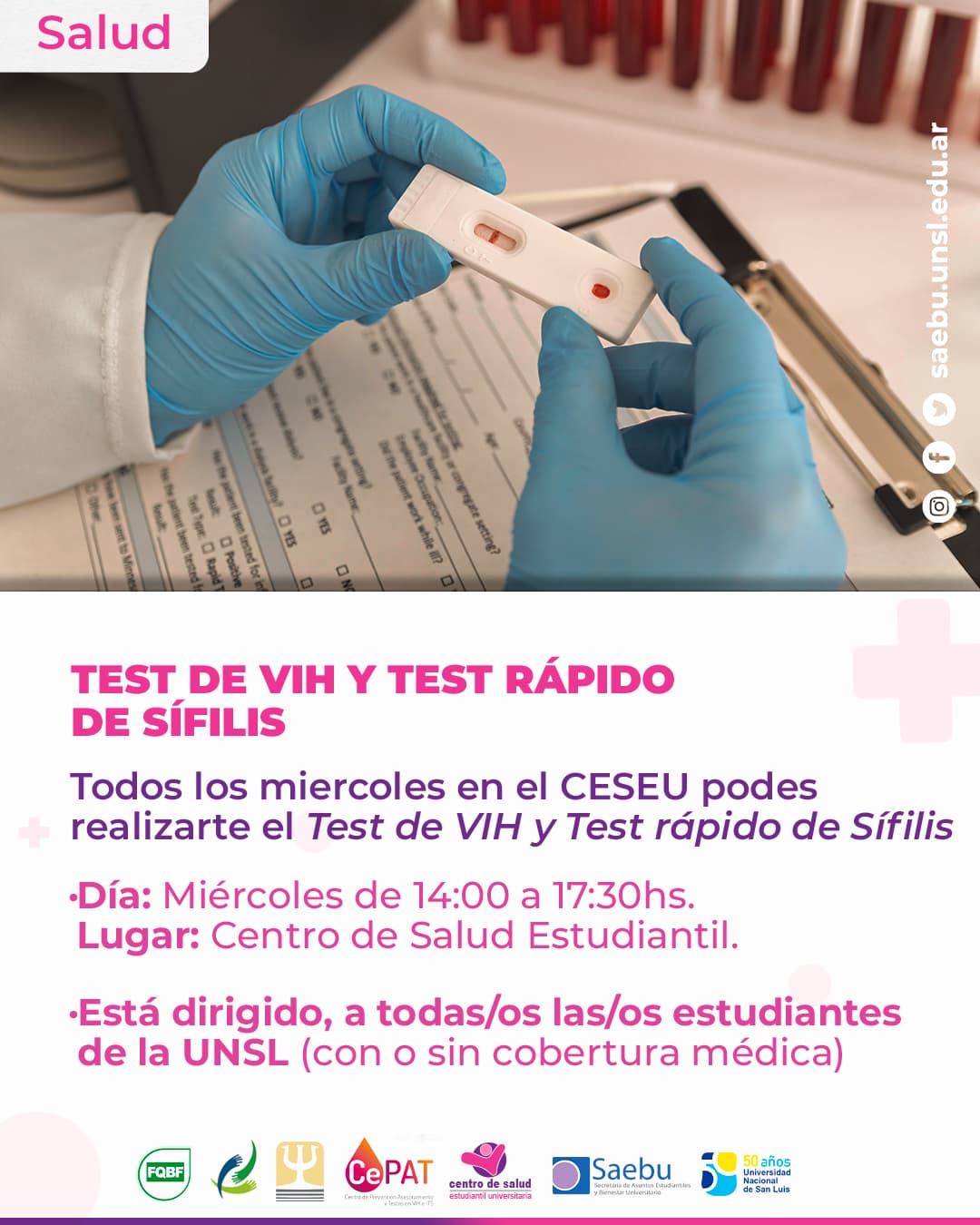 prevención, asesoramiento y testeo en VIH y sífilis