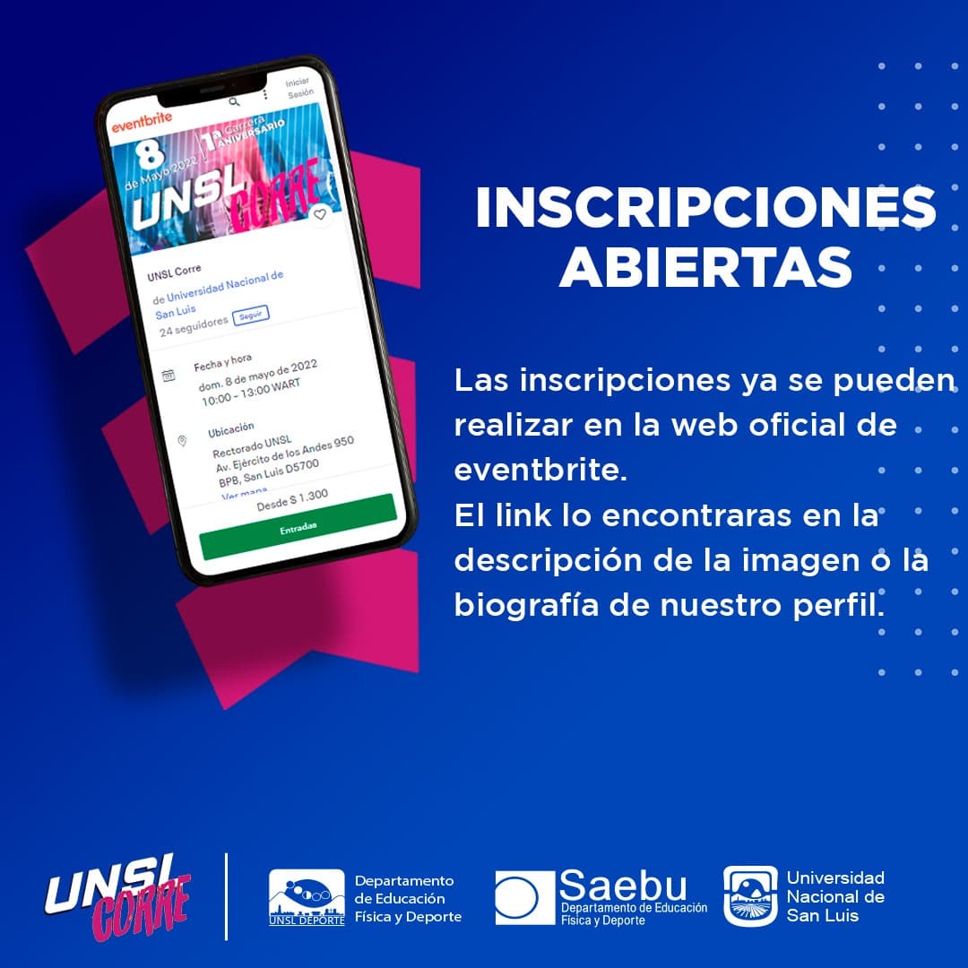 1° carrera aniversario de la Universidad Nacional de San Luis “UNSL CORRE”